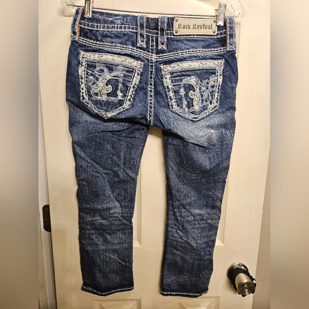Rock revival nancy crop jeans Capris womens size 25 - Picture 6 of 9